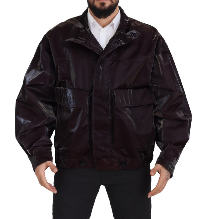 Dolce & Gabbana - Dolce & Gabbana Elegant Bordeaux Collared Jacket - JKT3351 - L - Ask Me Wear