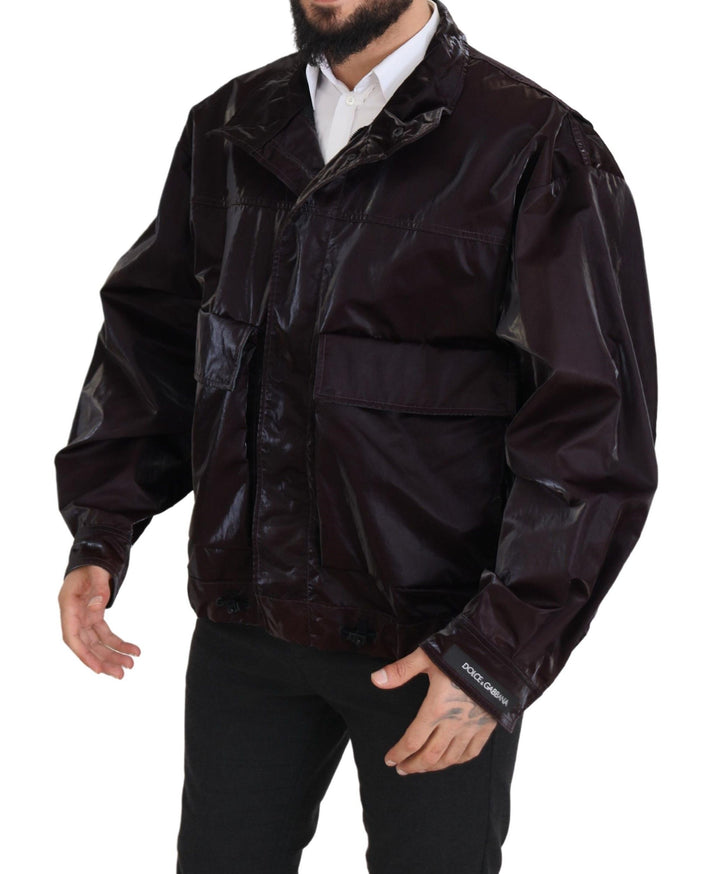 Dolce & Gabbana - Dolce & Gabbana Elegant Bordeaux Collared Jacket - JKT3351 - L - Ask Me Wear