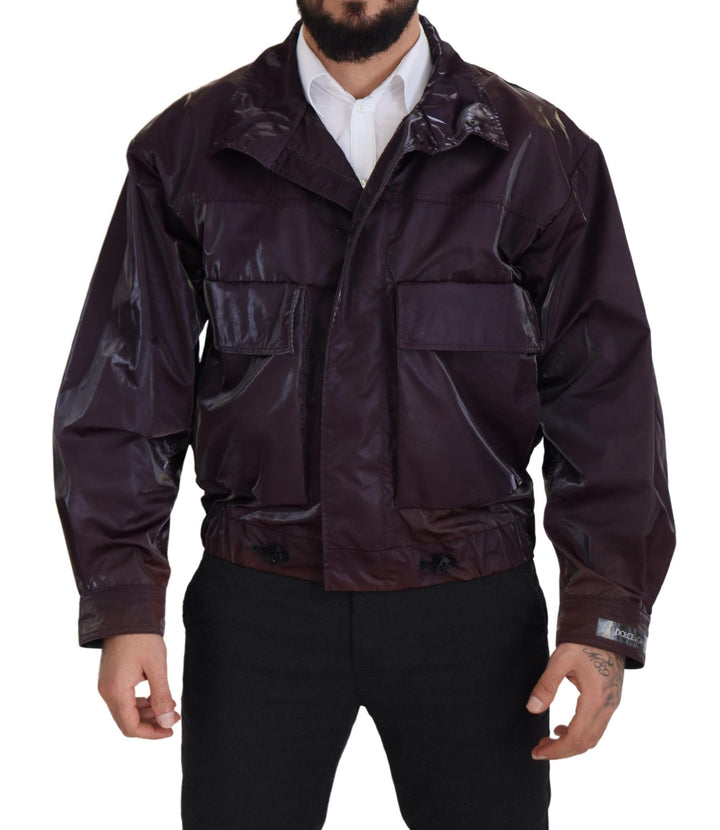 Dolce & Gabbana - Dolce & Gabbana Elegant Purple Biker Jacket - JKT3355 - XS - Ask Me Wear