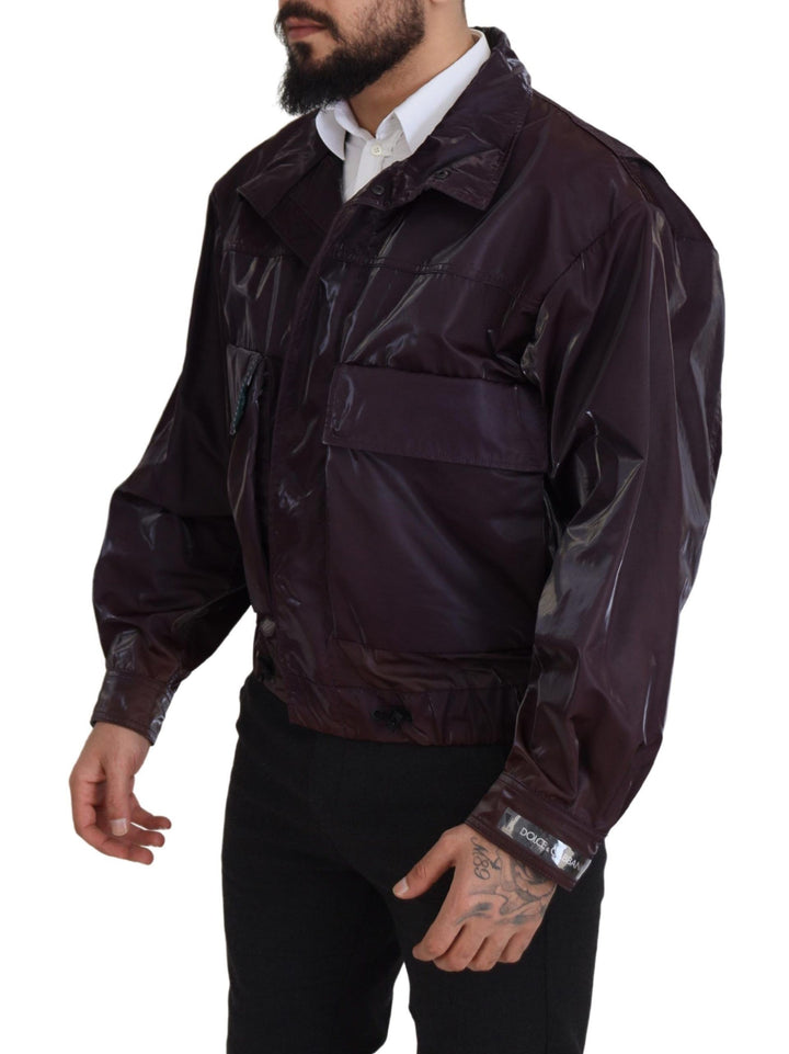 Dolce & Gabbana - Dolce & Gabbana Elegant Purple Biker Jacket - JKT3355 - XS - Ask Me Wear