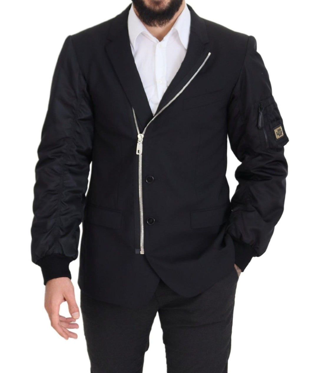 Dolce & Gabbana - Dolce & Gabbana Elegant Black Virgin Wool Jacket - JKT3360 - 50 - Ask Me Wear