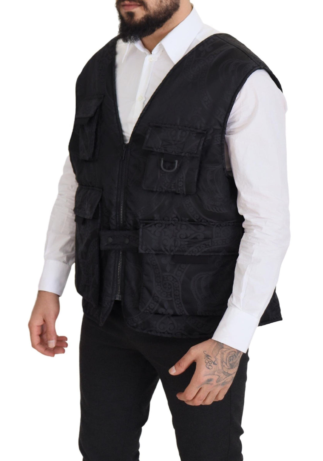 Dolce & Gabbana - Dolce & Gabbana Elegant Sleeveless Vest Jacket in Black - JKT3361 - 50 - Ask Me Wear