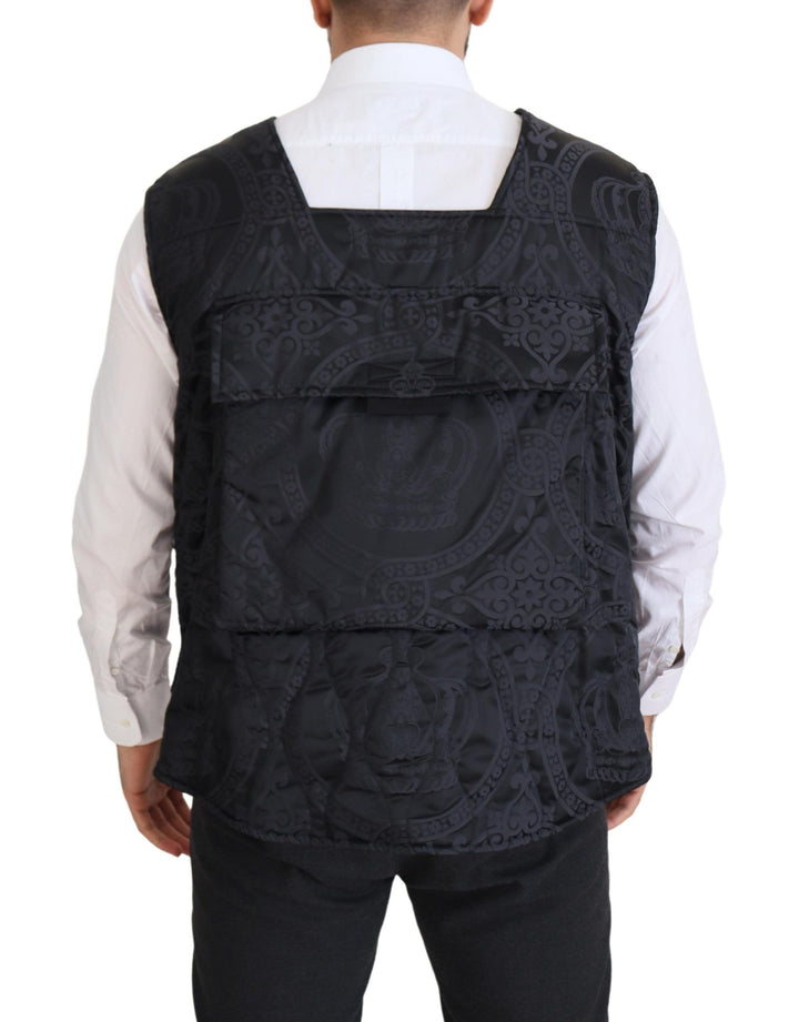 Dolce & Gabbana - Dolce & Gabbana Elegant Sleeveless Vest Jacket in Black - JKT3361 - 50 - Ask Me Wear