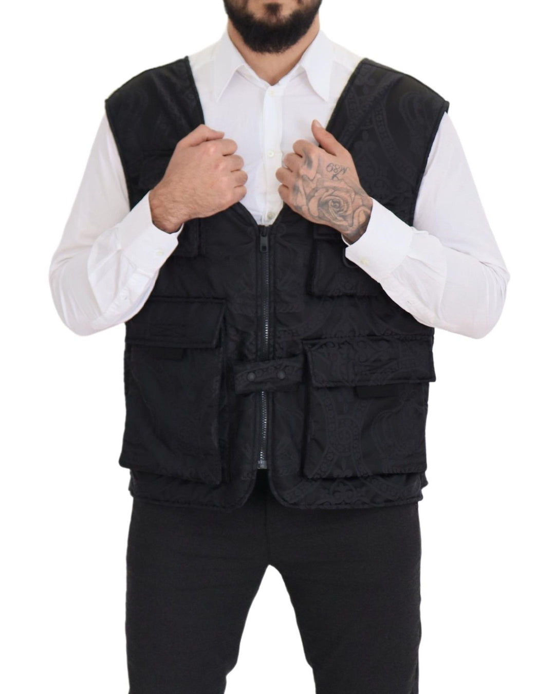 Dolce & Gabbana - Dolce & Gabbana Elegant Sleeveless Vest Jacket in Black - JKT3361 - 50 - Ask Me Wear