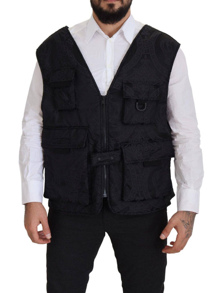 Dolce & Gabbana - Dolce & Gabbana Elegant Sleeveless Vest Jacket in Black - JKT3361 - 50 - Ask Me Wear