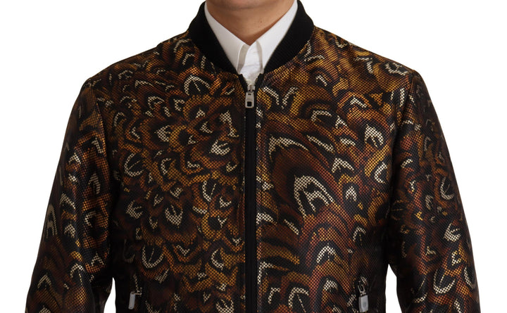 Dolce & Gabbana - Dolce & Gabbana Elegant Brown Blouson Jacket - JKT3362 - 44 - Ask Me Wear