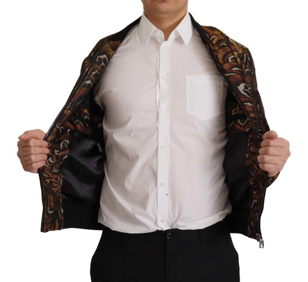 Dolce & Gabbana - Dolce & Gabbana Elegant Brown Blouson Jacket - JKT3362 - 44 - Ask Me Wear