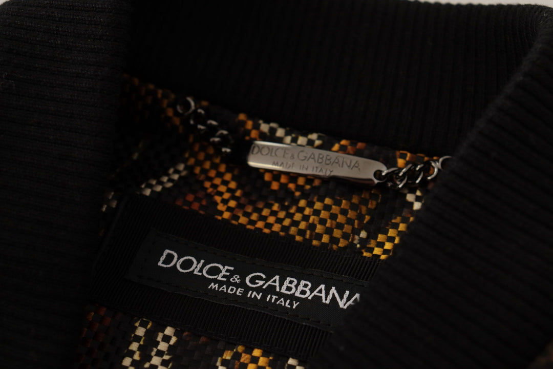 Dolce & Gabbana - Dolce & Gabbana Elegant Brown Blouson Jacket - JKT3362 - 44 - Ask Me Wear