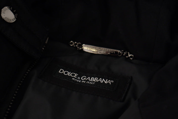 Dolce & Gabbana - Dolce & Gabbana Elegant Black Hooded Parka Winter Jacket - JKT3369 - 46 - Ask Me Wear