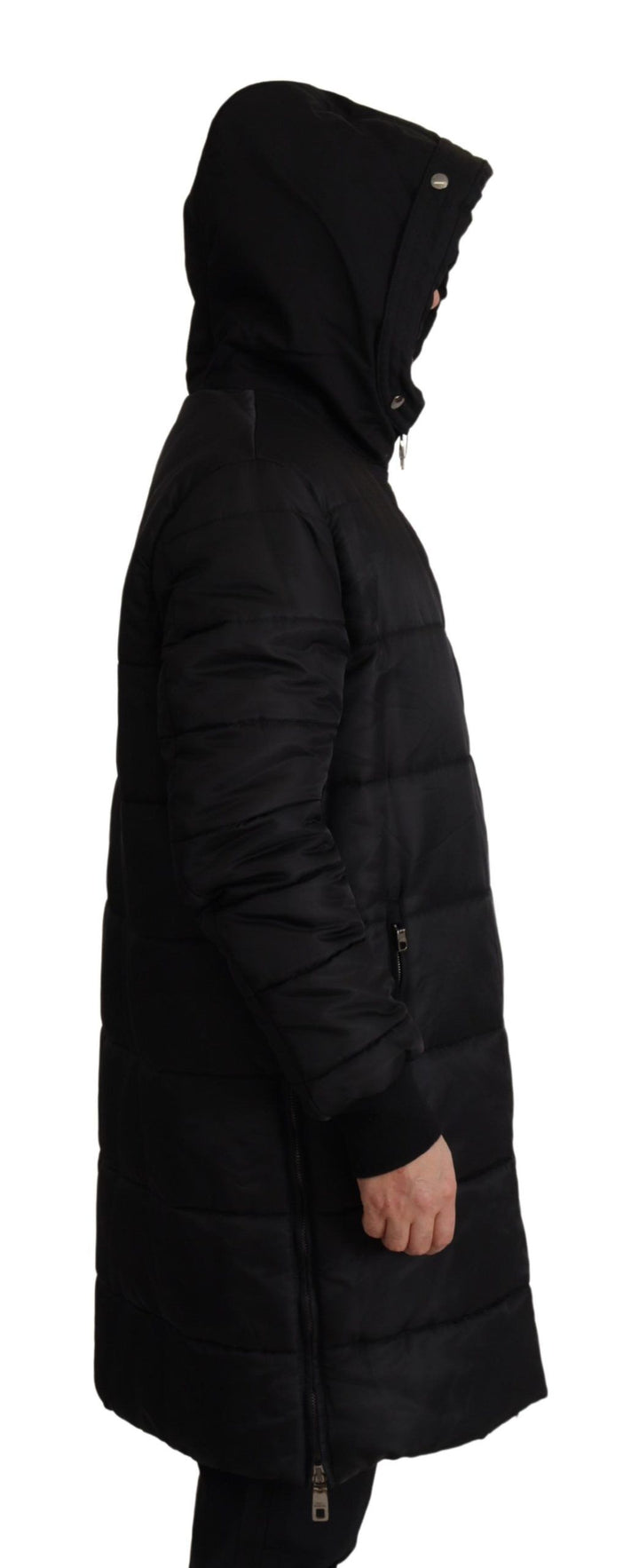 Dolce & Gabbana - Dolce & Gabbana Elegant Black Hooded Parka Winter Jacket - JKT3369 - 46 - Ask Me Wear