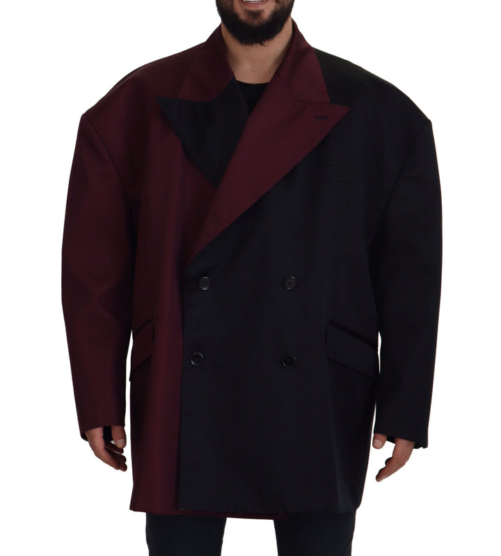 Dolce & Gabbana - Dolce & Gabbana Elegant Bordeaux Double - Breasted Jacket - JKT3371 - 50 - Ask Me Wear