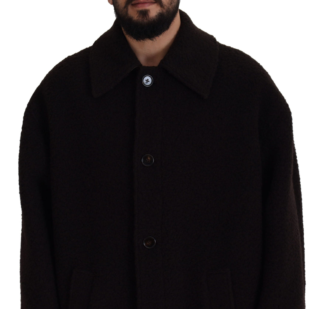 Dolce & Gabbana - Dolce & Gabbana Elegant Black Alpaca Wool Blend Jacket - JKT3372 - 54 - Ask Me Wear