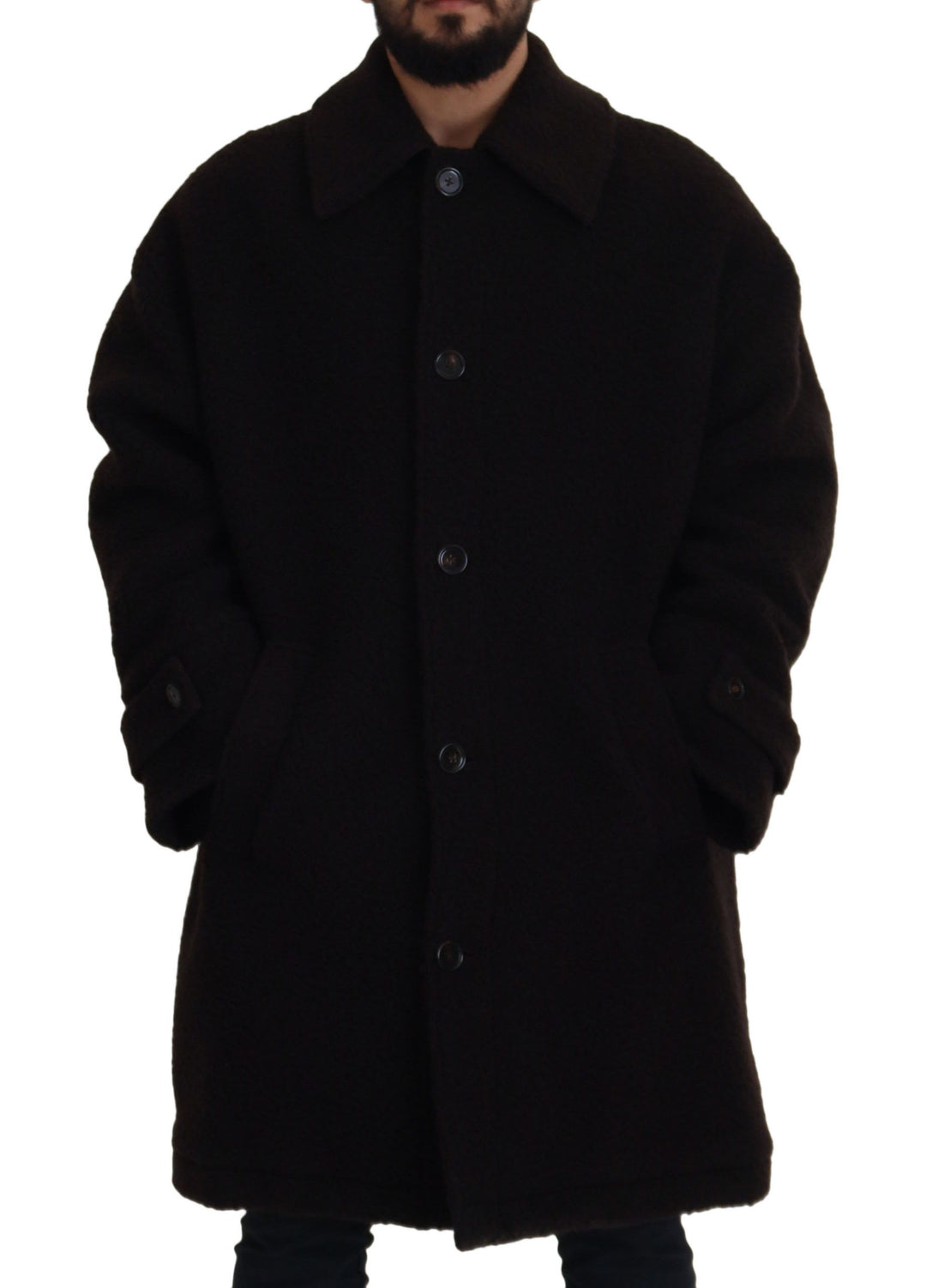 Dolce & Gabbana - Dolce & Gabbana Elegant Black Alpaca Wool Blend Jacket - JKT3372 - 54 - Ask Me Wear