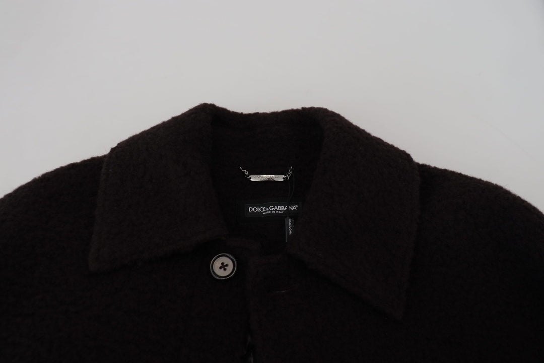 Dolce & Gabbana - Dolce & Gabbana Elegant Black Alpaca Wool Blend Jacket - JKT3372 - 54 - Ask Me Wear