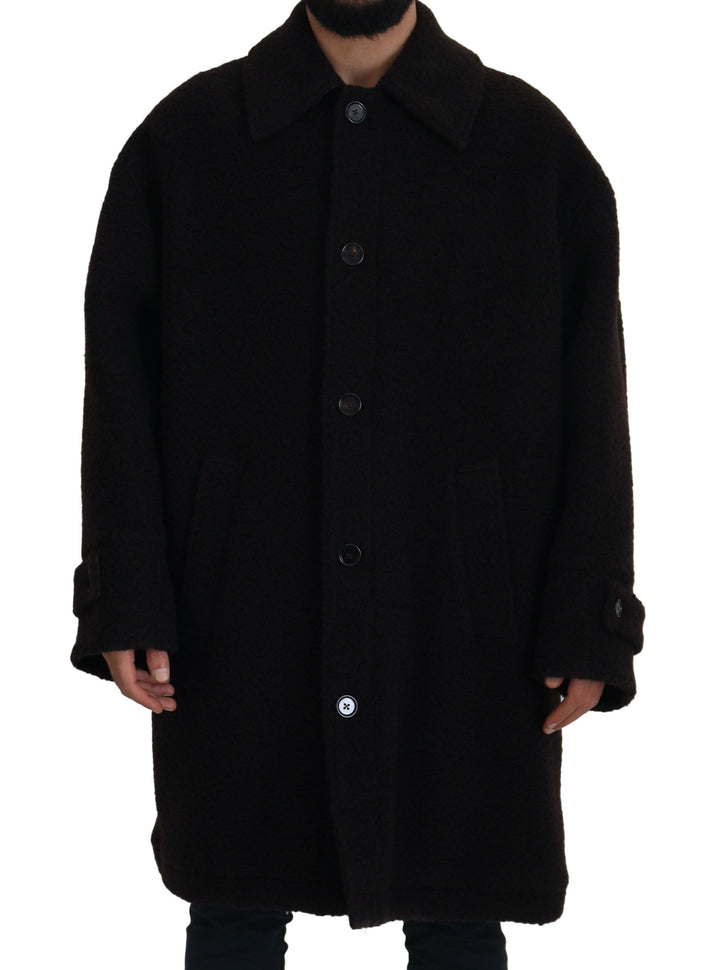 Dolce & Gabbana - Dolce & Gabbana Elegant Black Alpaca Wool Blend Jacket - JKT3372 - 54 - Ask Me Wear