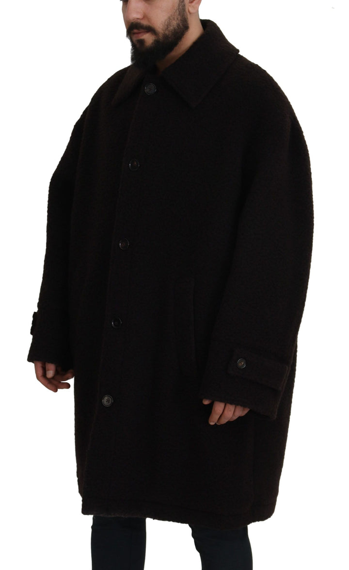 Dolce & Gabbana - Dolce & Gabbana Elegant Black Alpaca Wool Blend Jacket - JKT3372 - 54 - Ask Me Wear