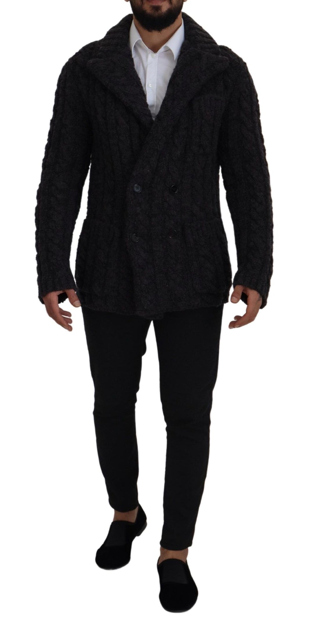 Dolce & Gabbana - Dolce & Gabbana Elegant Double - Breasted Wool - Cashmere Coat - JKT3413 - 46 - Ask Me Wear