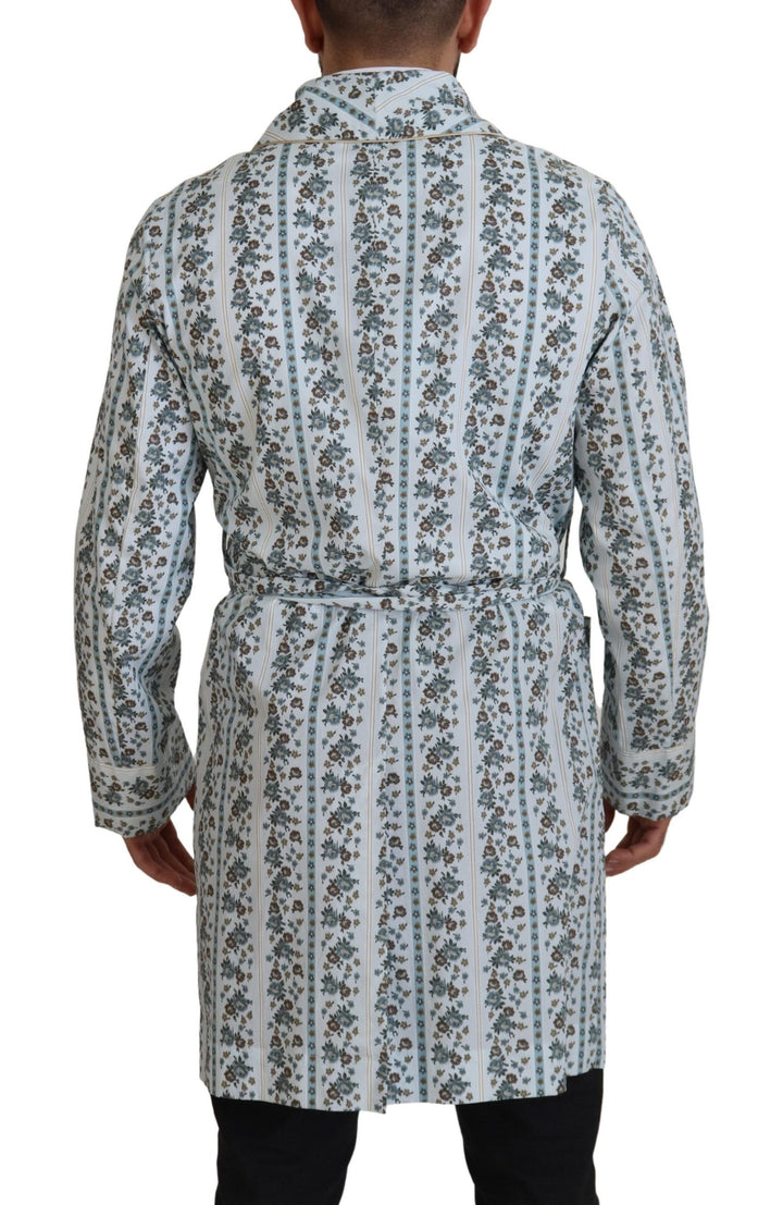 Dolce & Gabbana - Dolce & Gabbana Elegant Floral Cotton Jacket Robe - JKT3419 - 48 - Ask Me Wear