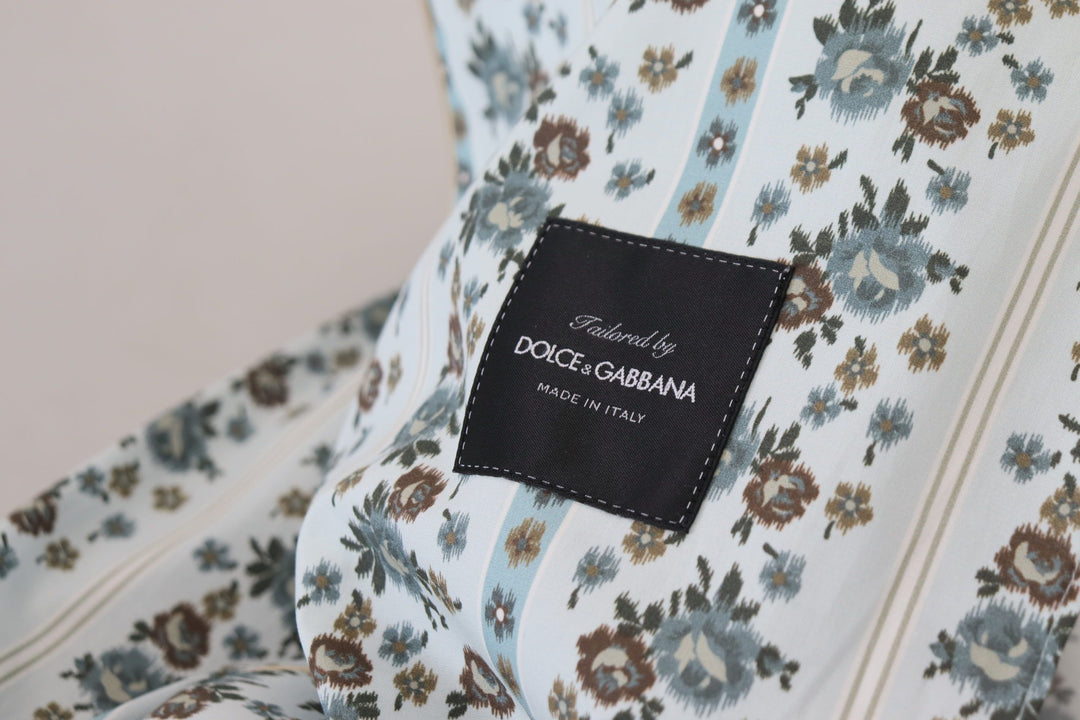 Dolce & Gabbana - Dolce & Gabbana Elegant Floral Cotton Jacket Robe - JKT3419 - 48 - Ask Me Wear