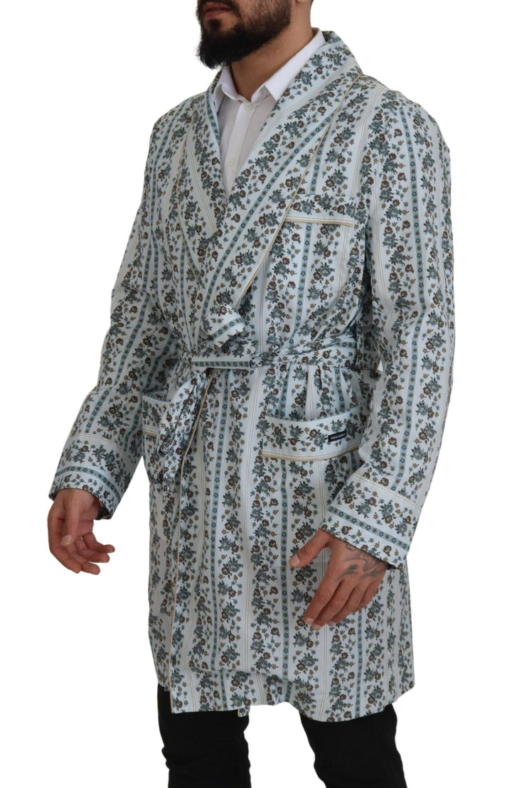 Dolce & Gabbana - Dolce & Gabbana Elegant Floral Cotton Jacket Robe - JKT3419 - 48 - Ask Me Wear