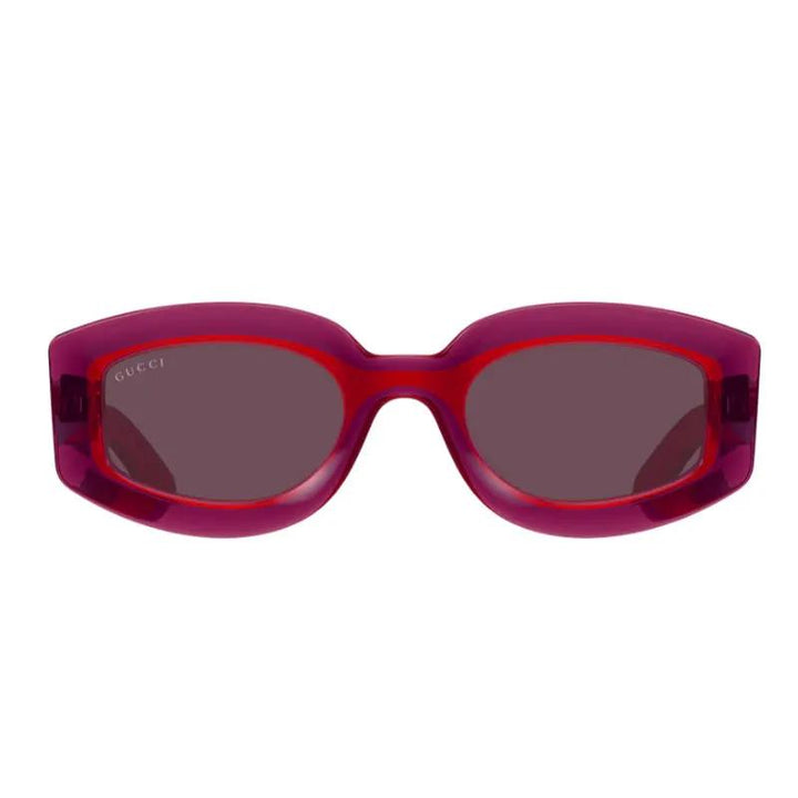 Gucci Sample Sale | Gucci Sunglasses Geometric Full Rim, Transparent Red Frame And Violet Lens Gg1719S004 - Geometric Sunglasses | Designer outlet
