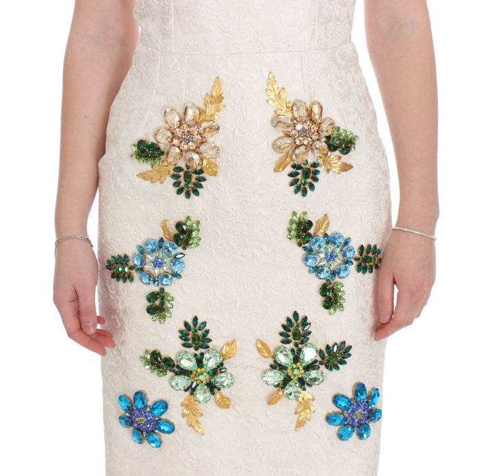 Dolce & Gabbana Elegant Floral Brocade Sheath Dress