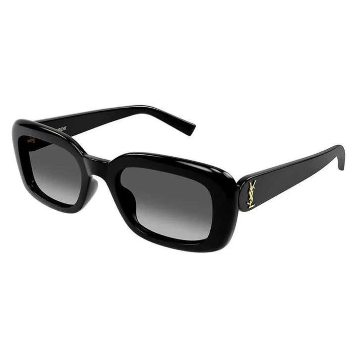 Saint Laurent Sunglasses Square Full Rim, Shiny Black Frame and Grey Gradient Lens