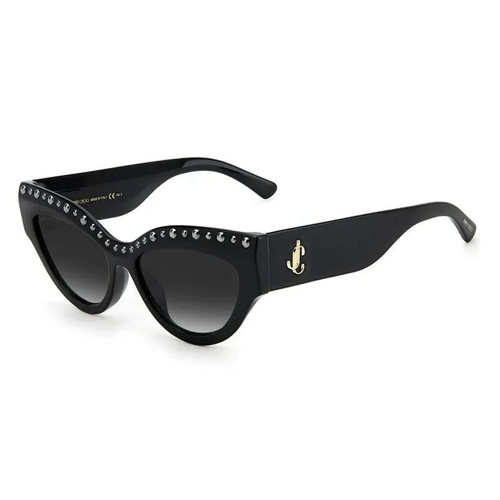 Jimmy Choo Sunglasses Cat Eye Full Rim, Black Frame And Grey Gradient Lens Sonja/g/s08079O