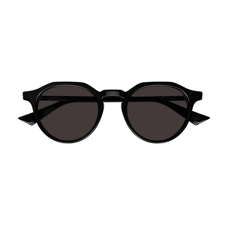 Bottega Veneta Sunglasses Round Full Rim, Black Frame and Grey Lens BV1260S005