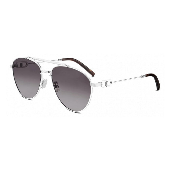 Dior Aviator Full Rim, with a Silver frame and Grey Gradient lens.