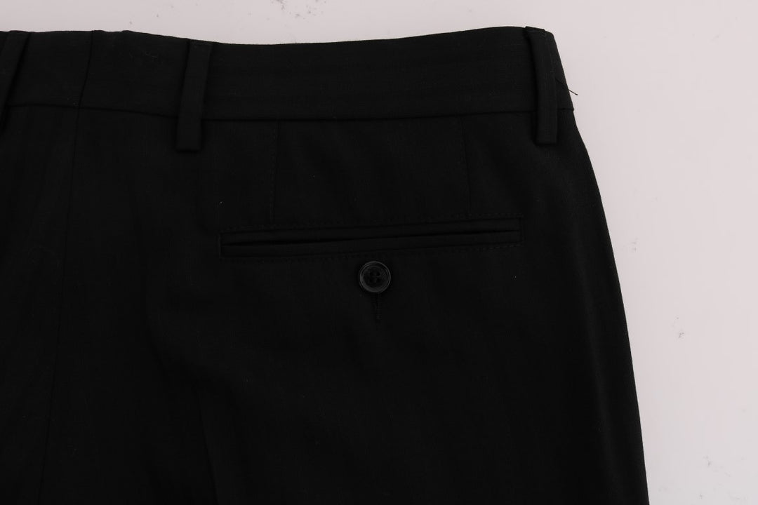 Dolce &amp; Gabbana Sample Sale Dolce &amp; Gabbana Black Striped Wool Stretch Pants - | Designer outlet