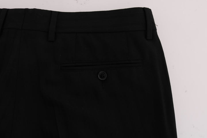 Dolce &amp; Gabbana Sample Sale Dolce &amp; Gabbana Black Striped Wool Stretch Pants - | Designer outlet