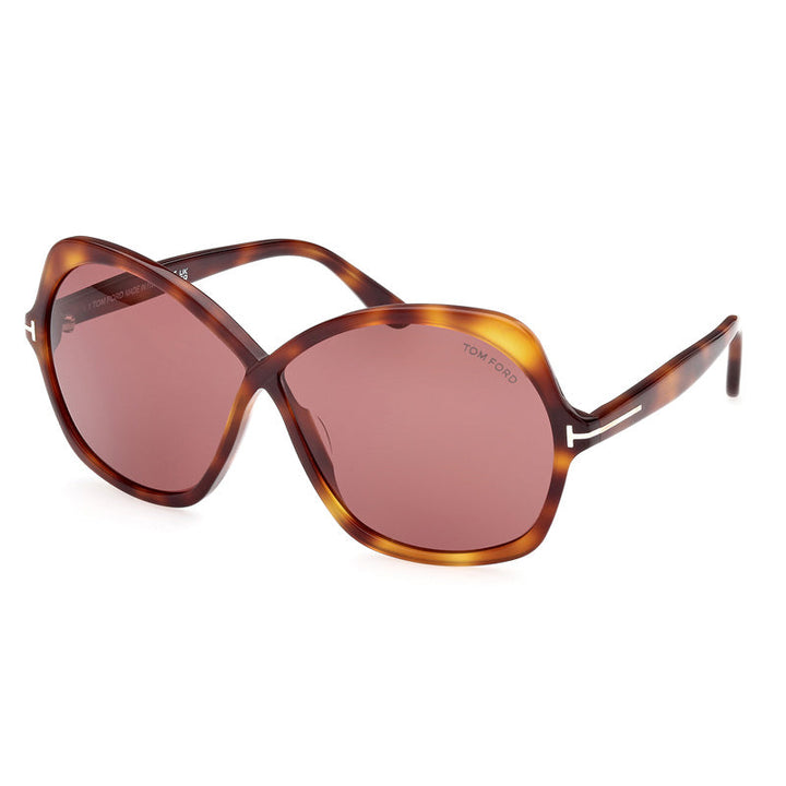 Tom Ford Butterfly Full Rim, with a Dark Havana frame and Violet lens.