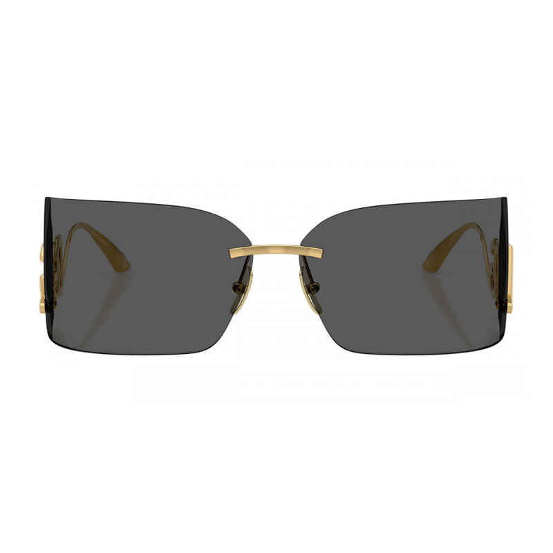 Dolce & Gabbana Sunglasses Square Rimless, Gold Frame and Dark Grey Lens DG231902/87