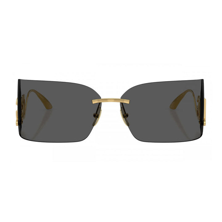 Dolce & Gabbana Sunglasses Square Rimless, Gold Frame and Dark Grey Lens DG231902/87