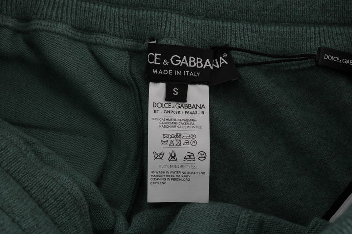 Dolce &amp; Gabbana Sample Sale Dolce &amp; Gabbana Green Cashmere Training Pants - | Designer outlet