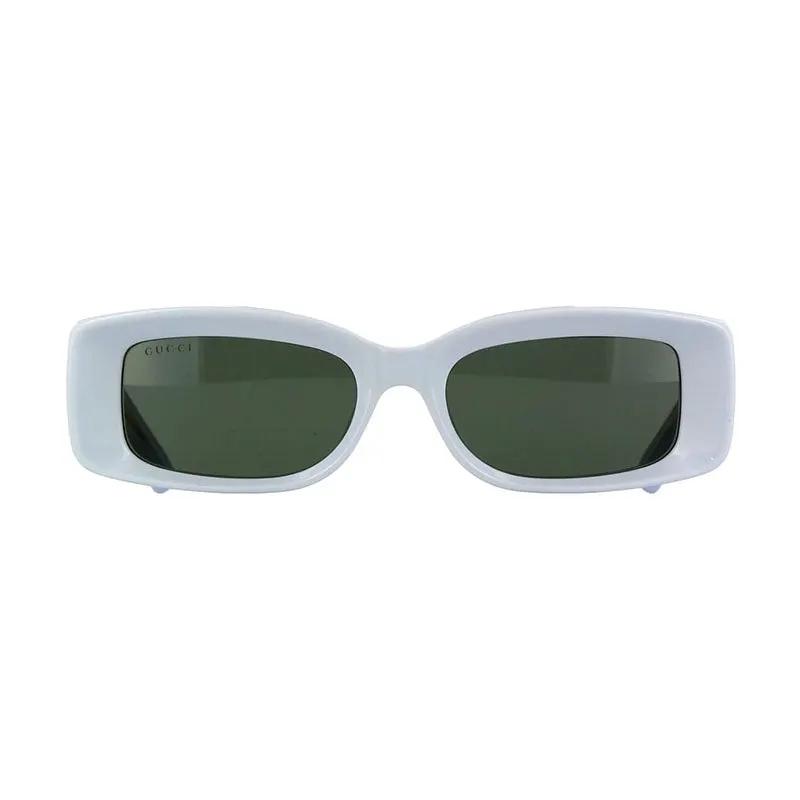 Gucci Sunglasses Rectangle Full Rim, Light Blue Frame And Grey Lens Gg1528S004