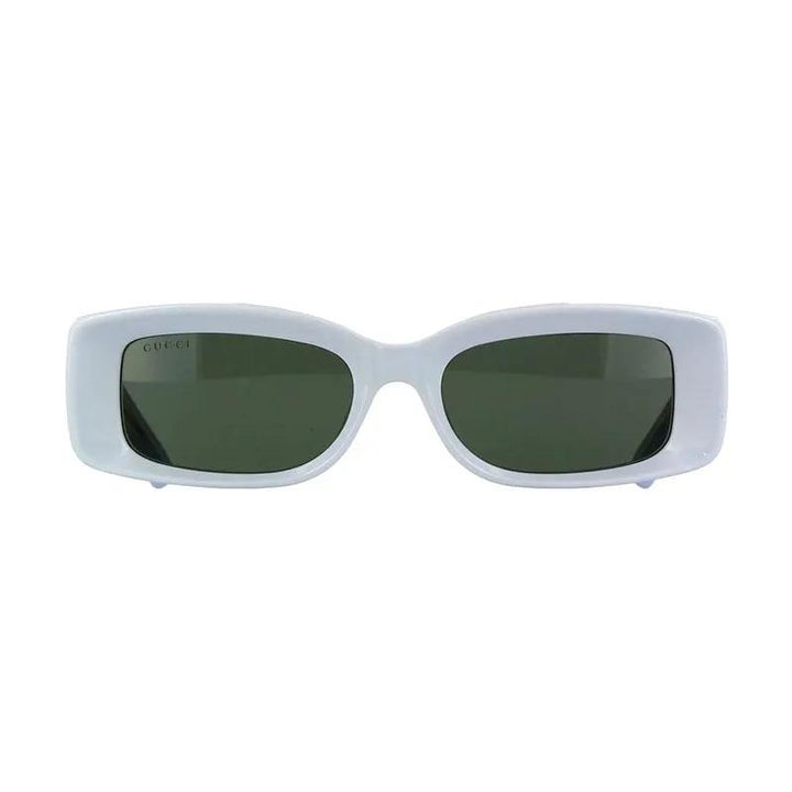 Gucci Sunglasses Rectangle Full Rim, Light Blue Frame And Grey Lens Gg1528S004