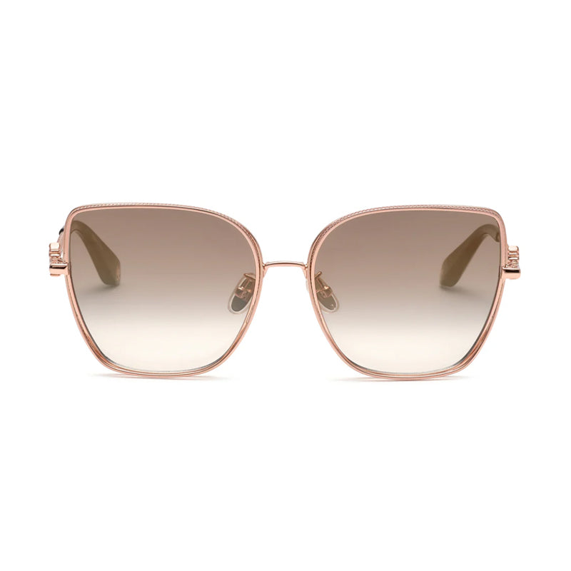 Roberto Cavalli Sample Sale | Roberto Cavalli Sunglasses Butterfly Full Rim, Shiny Copper Gold Frame And Light Brown Gradient Lens Src079M8Fcg - Sunglasses | Designer outlet