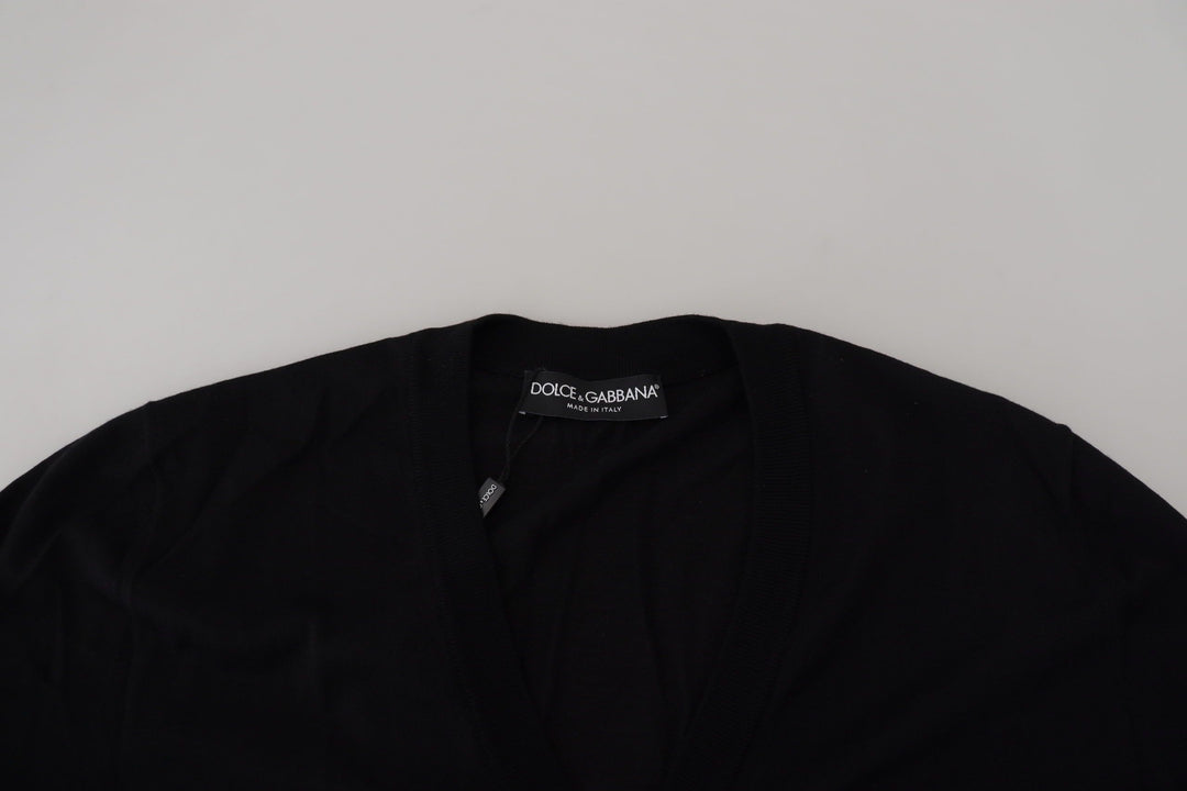 Dolce &amp; Gabbana Sample Sale Dolce &amp; Gabbana Black Wool Button Down Cardigan Sweater - | Designer outlet