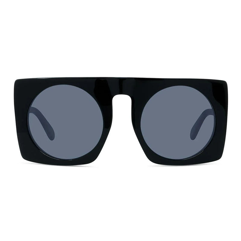 Stella McCartney Sunglasses Round Full Rim, Black Frame and Smoke Lens SC40017I01A