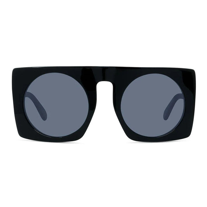 Stella McCartney Sunglasses Round Full Rim, Black Frame and Smoke Lens SC40017I01A