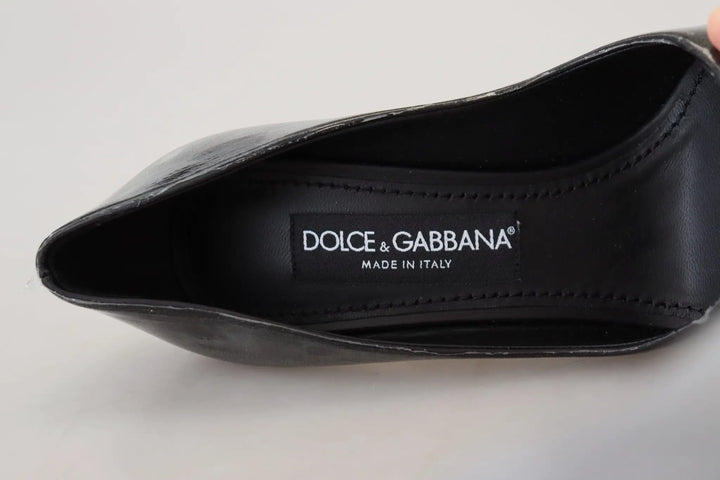 Dolce &amp; Gabbana Sample Sale | Dolce &amp; Gabbana Black Leather Heels Pumps Plastic Wrapped Shoes - | Designer outlet