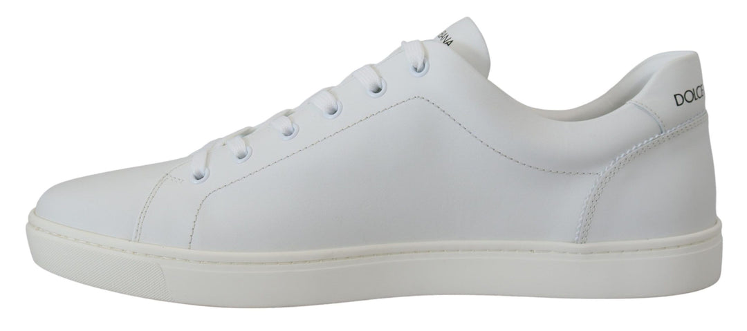 Dolce &amp; Gabbana Sample Sale Dolce &amp; Gabbana White Leather DG Logo Casual Sneakers Shoes - | Designer outlet