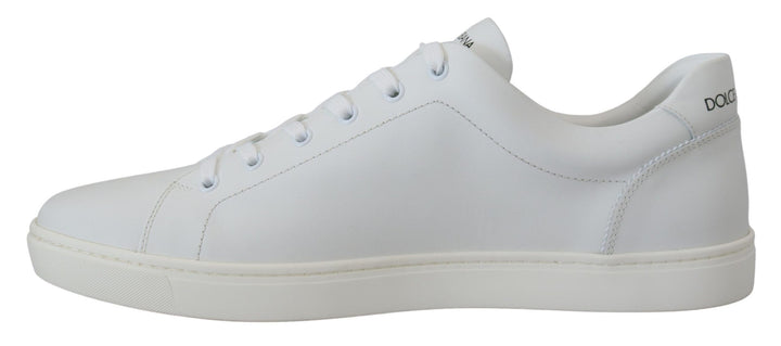 Dolce &amp; Gabbana Sample Sale Dolce &amp; Gabbana White Leather DG Logo Casual Sneakers Shoes - | Designer outlet