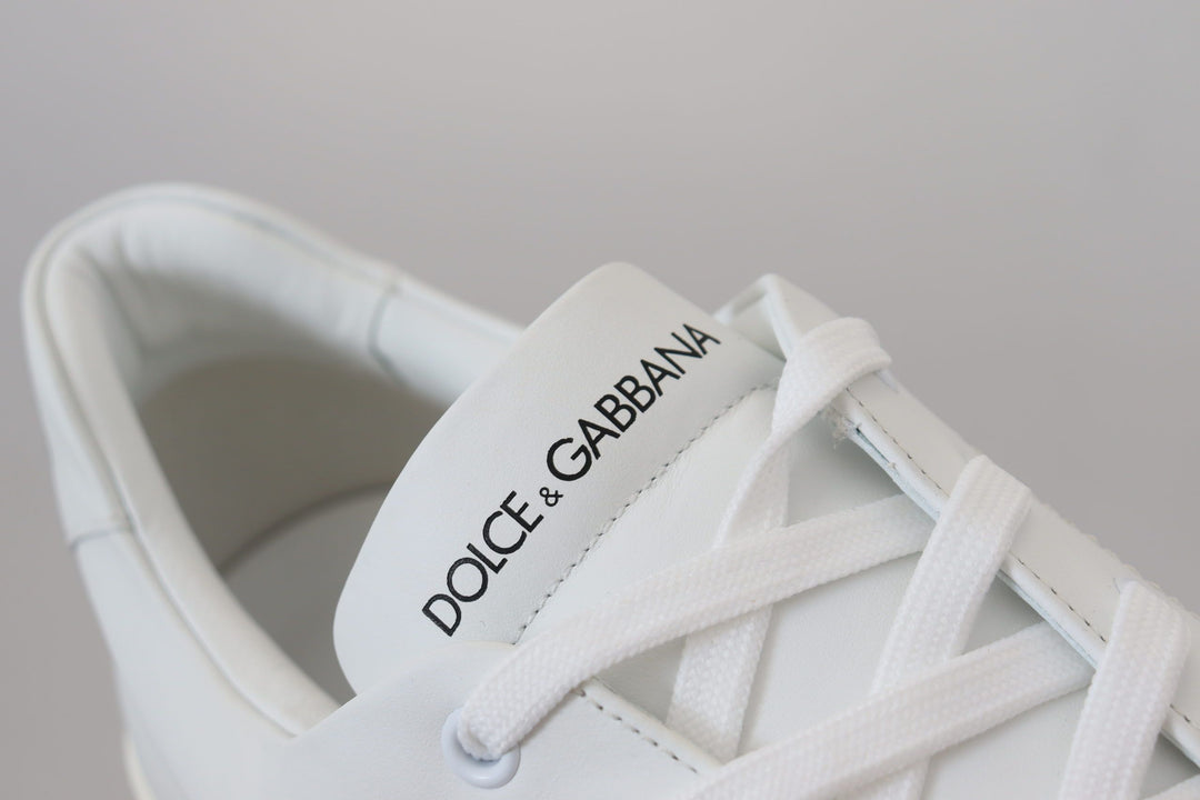 Dolce &amp; Gabbana Sample Sale Dolce &amp; Gabbana White Leather DG Logo Casual Sneakers Shoes - | Designer outlet