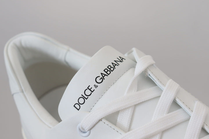 Dolce &amp; Gabbana Sample Sale Dolce &amp; Gabbana White Leather DG Logo Casual Sneakers Shoes - | Designer outlet