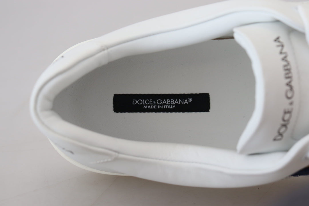 Dolce &amp; Gabbana Sample Sale Dolce &amp; Gabbana White Leather DG Logo Casual Sneakers Shoes - | Designer outlet