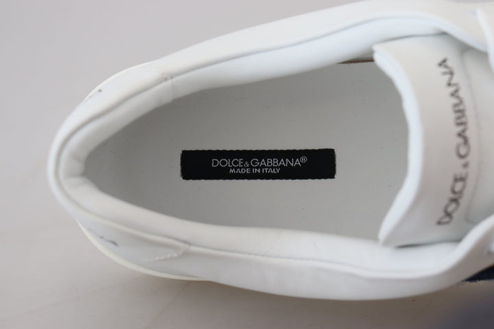 Dolce &amp; Gabbana Sample Sale Dolce &amp; Gabbana White Leather DG Logo Casual Sneakers Shoes - | Designer outlet