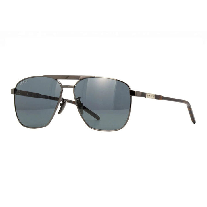 Gucci Sunglasses Aviator Full Rim, Ruthenium Frame and Grey Lens GG1164S001